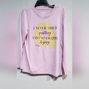 Lost Creek Women's Long-Sleeve Printed Never Quit T-Shirt Size L